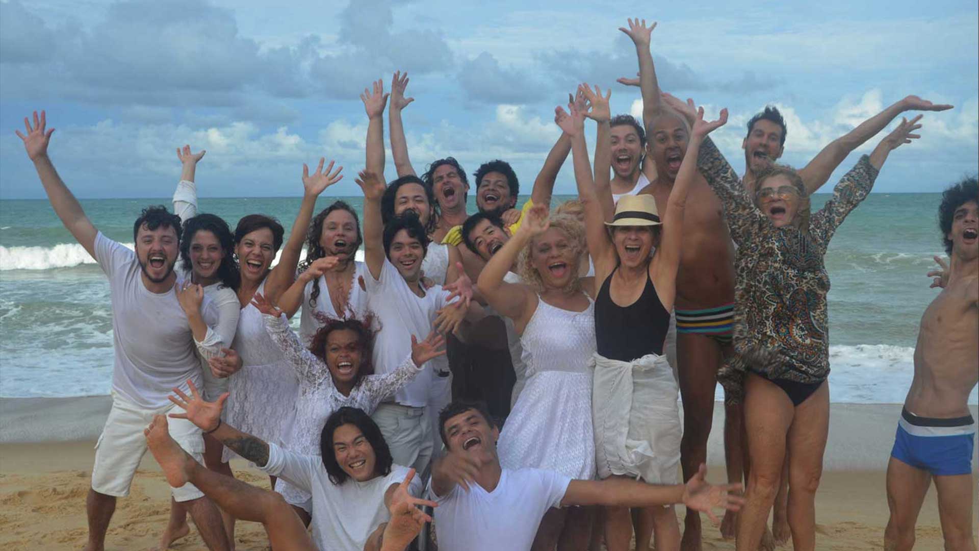 Gruppenfoto am Strand